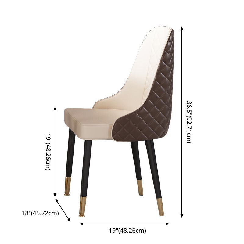 Modern Dining Room Set Standard Height with Sintered Stone Top and Gold Legs Formal Table Set