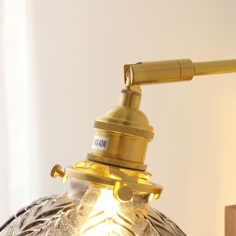 Ball Shape Glass Wall Light Modern Style 1-Light Wall Light Sconce