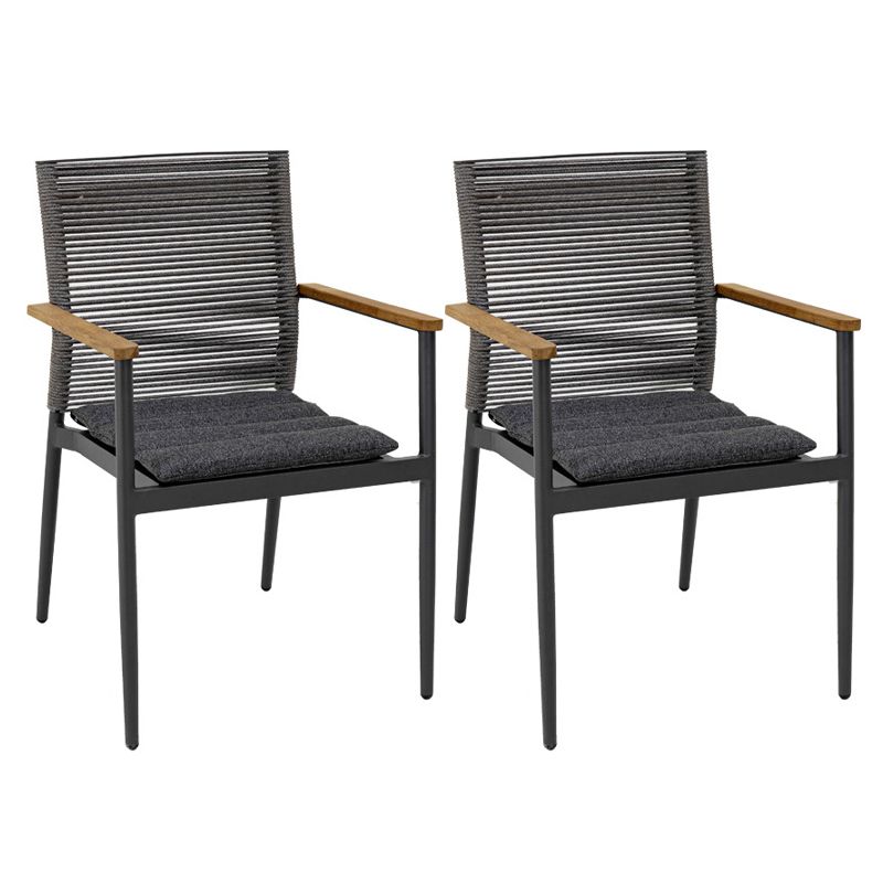 Modern Style 1/2/5 Pieces Metal Dining Set Stone Table Set for Outdoor