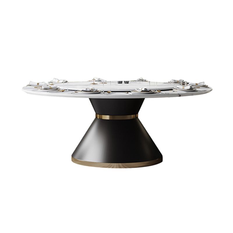 Round Pedestal Dining Site Table Traditional Luxury Dining Table for Indoor