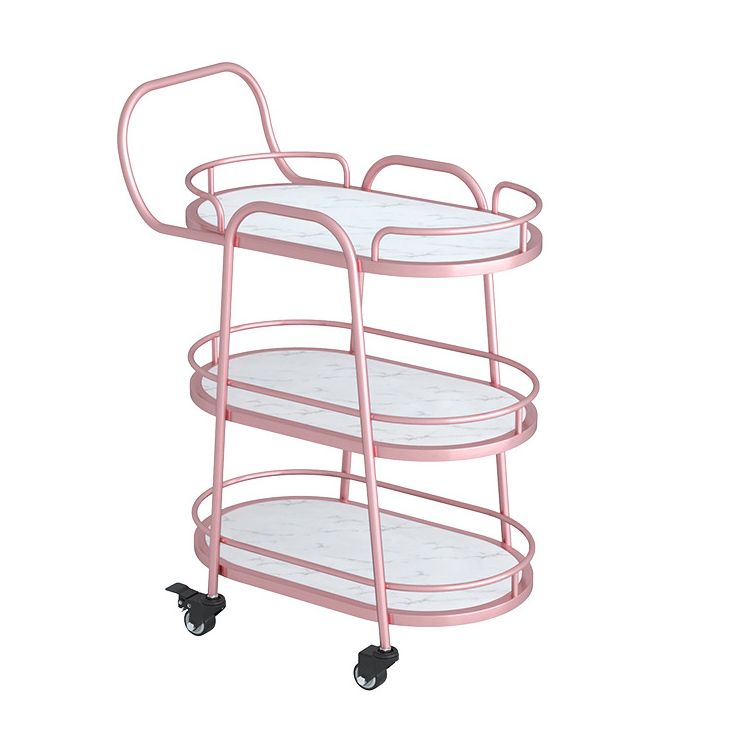 33.46" High Rolling Modern Prep Table Stone Prep Table for Dining Room