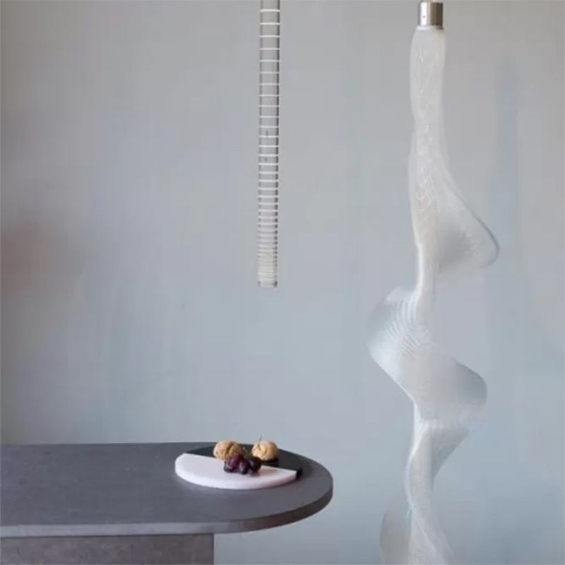 Acrylique linéaire éclairage suspendu moderne style 1 tête suspendue à la tête pour chambre à coucher