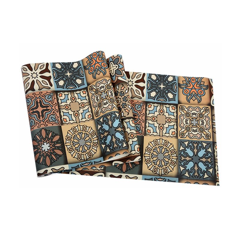Bohemia Square Wallpaper Roll Multicolored Geometric Wall Covering for Dining Room