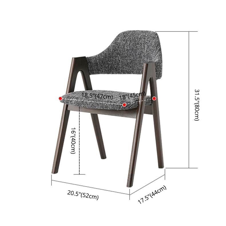 Modern Solid Wood Opening Back Dining Arm Chair Kitchen Dining Arm Chair