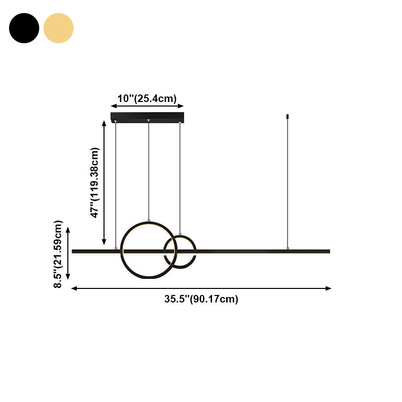 Contemporary Pendant Lighting Fixtures Minimalism Island Chandelier Lights for Living Room