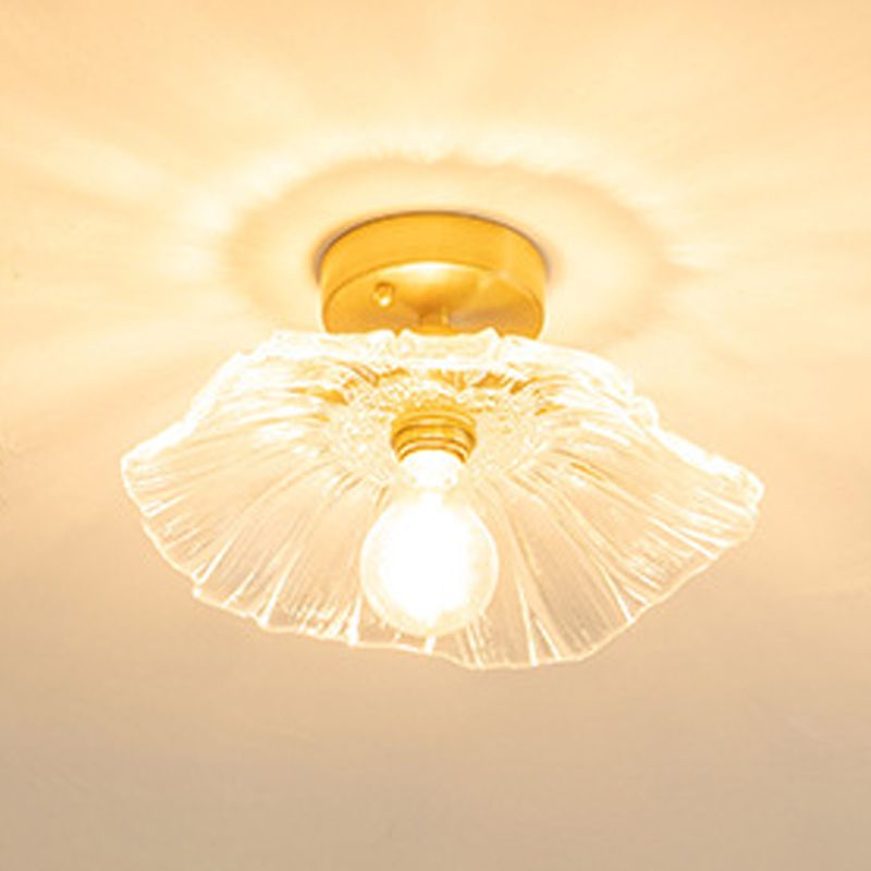 Modern Ceiling Lamp Glass Flush Mount Light Fixture for Bedroom Corridor