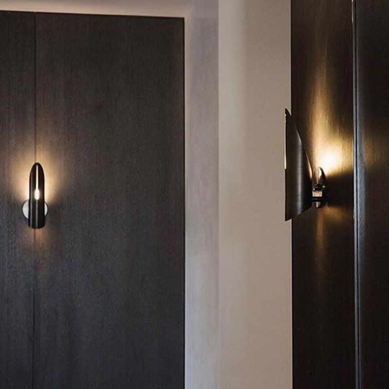 Bias Cut Metal Sconce Fixture Postmodern Single-Bulb Wall Light Fixture for Living Room