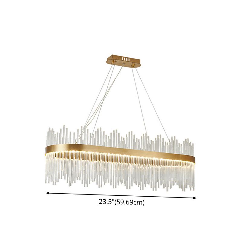 Modern Drum Chandelier Glass Crystal Pendant Ceiling Lights with Adjustable Hanging Cord for Living Room