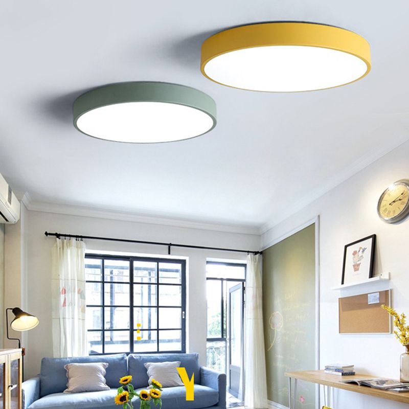 Moderne stijl rond inbouwmontage Plafondverlichting Metaal 1 Licht Led-inbouwlamp