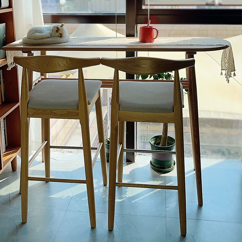 Contemporary Bar Height Pub Table Natural Oak Pub Height Dining Table