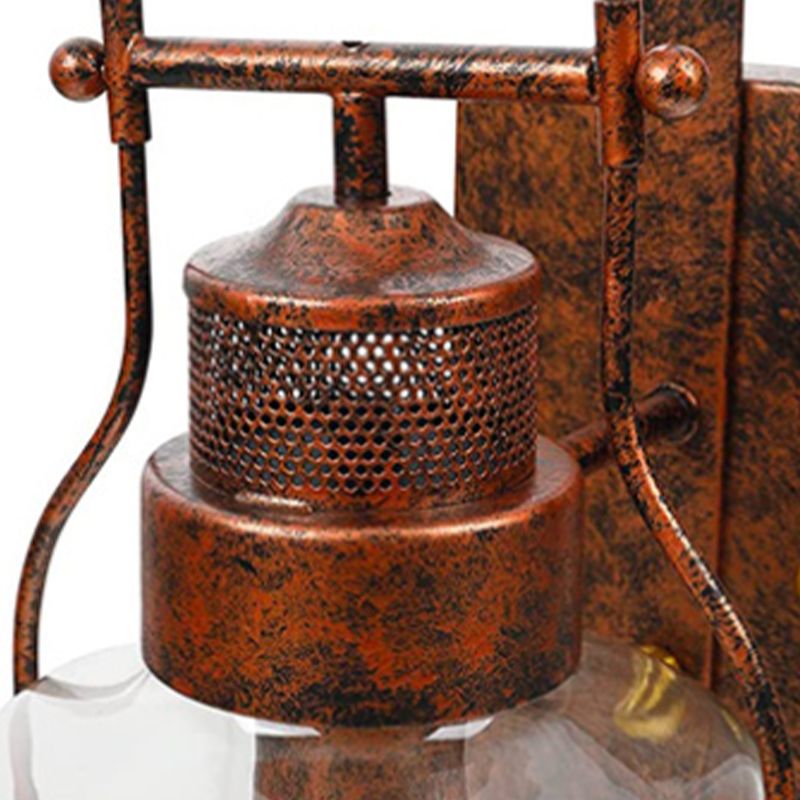 Cylinder Shape Wall Lamp Industrial Style Metal 1 Light Sconce for Living Room