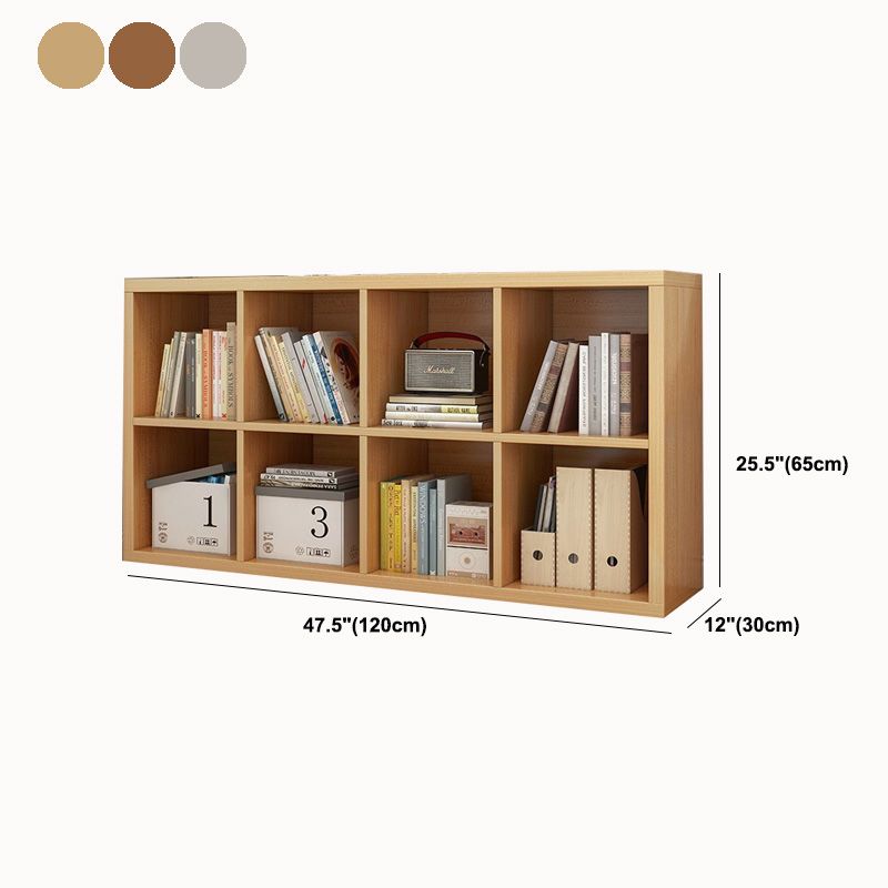 11.8" H Contemporary Style Cube Bookshelf Solid Wood Bookcase for Home
