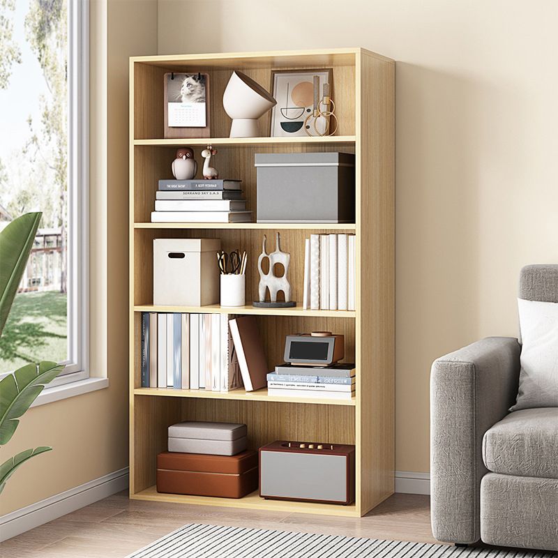 Closed Back Bookcase Engineered Wood Bookshelf for Home Office Study Room