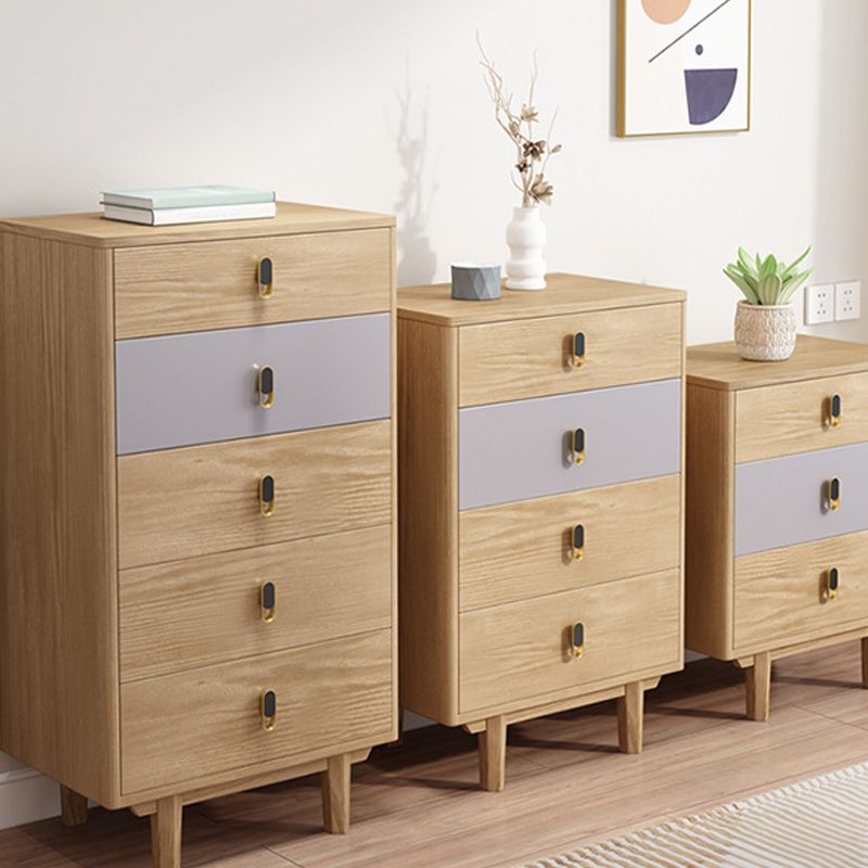 Modern Wooden Chest with Straight Legs and Drawers Accent Chest