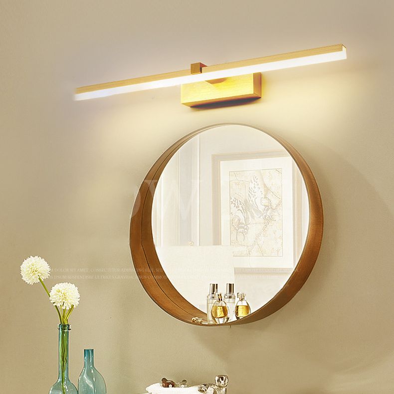 Modern Style Mirror Cabinet Bathroom Wall Lights Metal Linear Shade LED Ambient Vanity Lighting