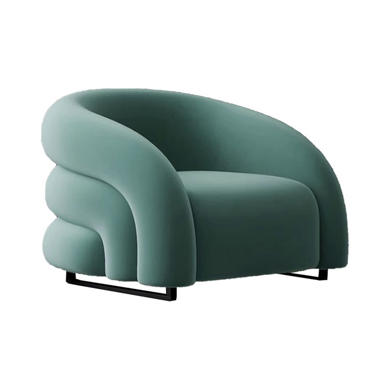 33.07" Wide Scandinavian Style Single Sofa Chair Microfiber Arm Chair