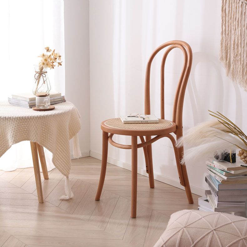 Modern Style Dining Chair Armless Chairs with Wooden Legs for Kitchen