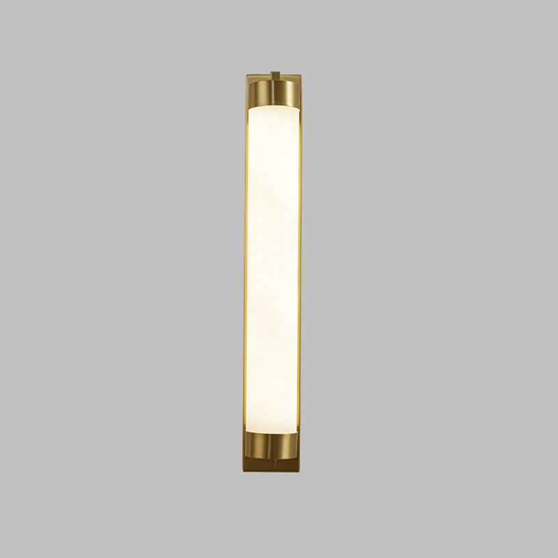 Chinese Brass Wall Light Gold LED Wall Sconce with Mica for Living Room