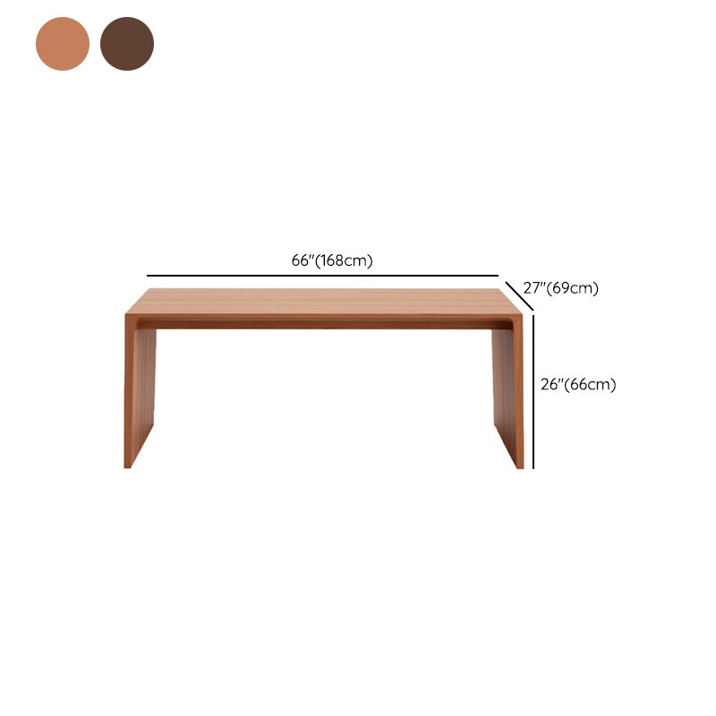 Solid Wood Dining Table Brown Dining Table for Kitchen Dining Room