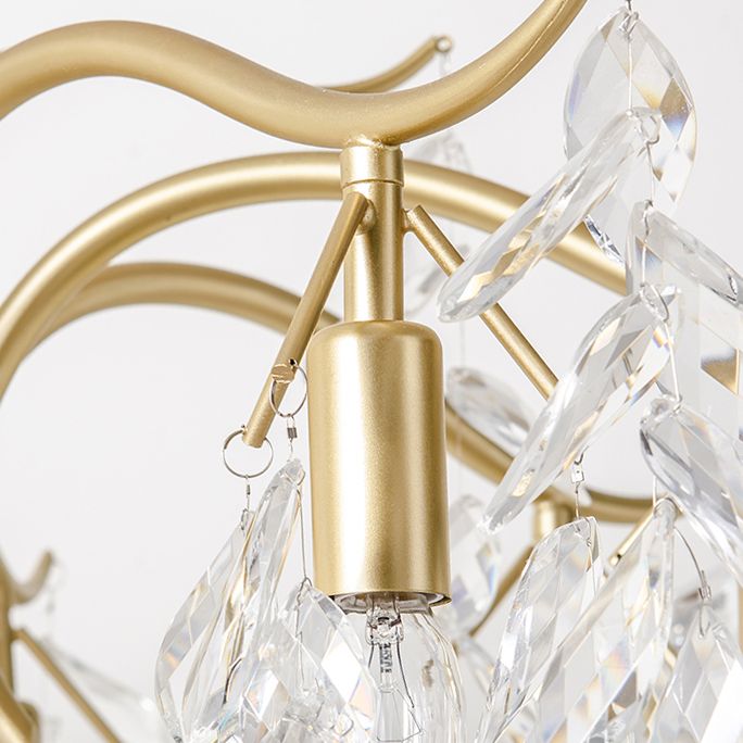 Unique Shape Metal Wall Lighting Modern Style 2 Lights Wall Mounted Light in Gold