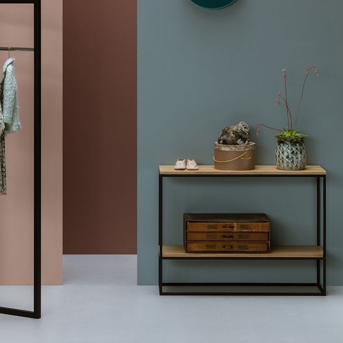 Mid-Century Modern Console Accent Table Rectangle Sofa Console Table