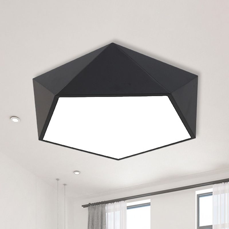 Pentagonal encastré lumière LED moderne en métal chambre encastré plafonnier luminaire
