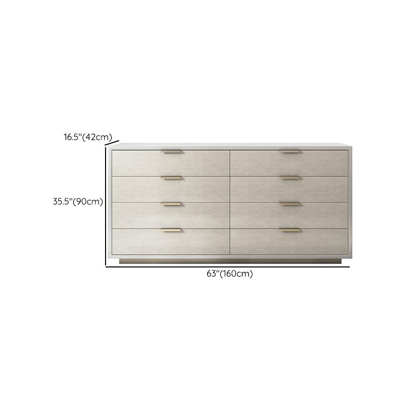 Ultra-Modern Double Dresser Solid Wood Storage Chest with Drawers for Bedroom