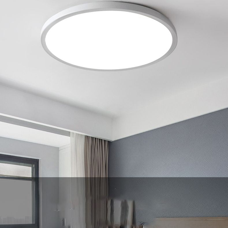 Plafonnier rond à 1 lumière en plastique de style moderne