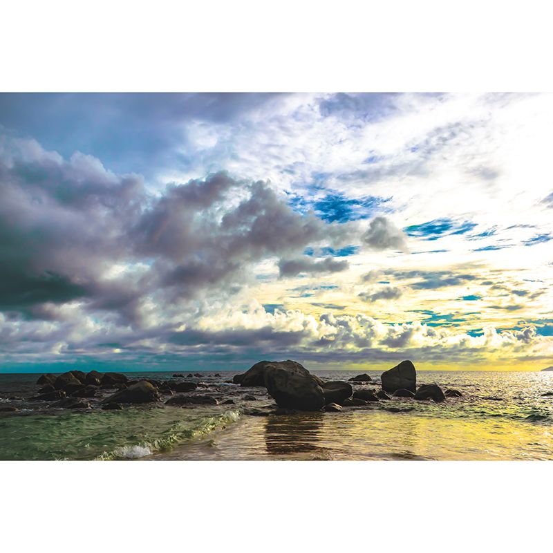 Blue Sea Wall Mural Home Decoration Bathroom Floor Murals, Made to Measure