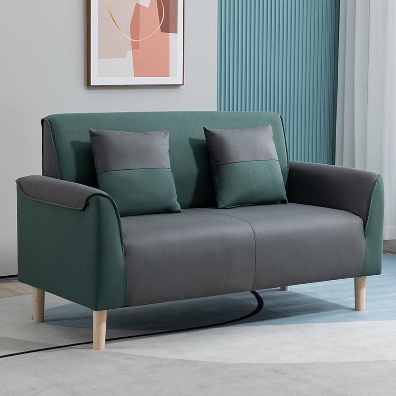 Stain Resistant Standard Sofa Pillows Included Settee with Legs