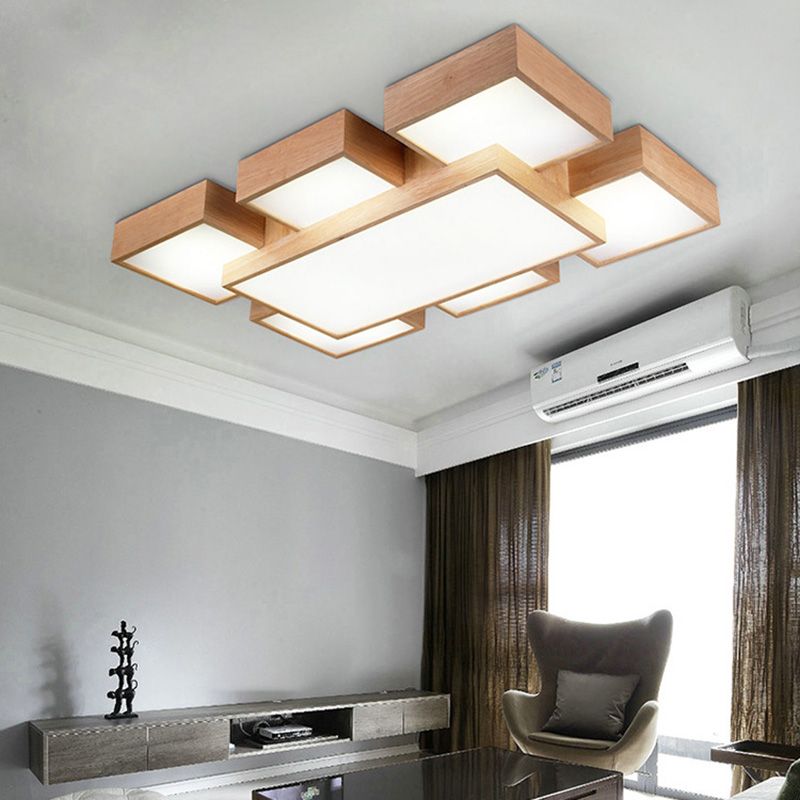 Lámparas de techo empalmadas modernas con montaje empotrado para sala de estar