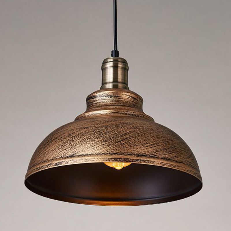1 Luci da soffitto a forma di cupola a forma di luce in stile industriale lampade sospese in metallo per il ristorante