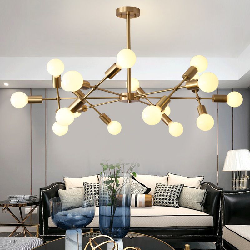 Lampade per lampadari radiali di semplicità moderna Lampade a sospensione in vetro per il ristorante