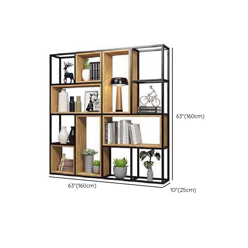 9.84" W Industrial Antique Finish Shelf Bookcase Etagere Metal Bookshelf