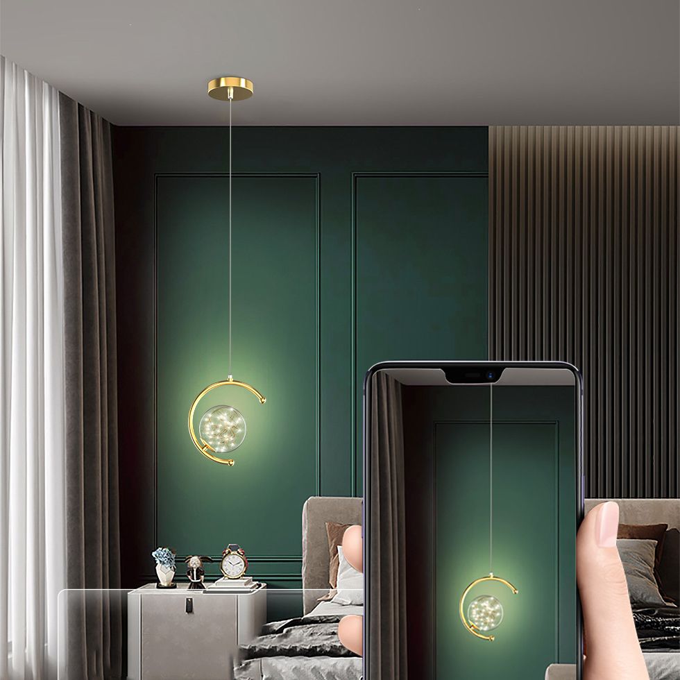 Moderne Glasleitungshänge Deckenleuchte 1-Licht-globale Deckenheize Anhänger Licht