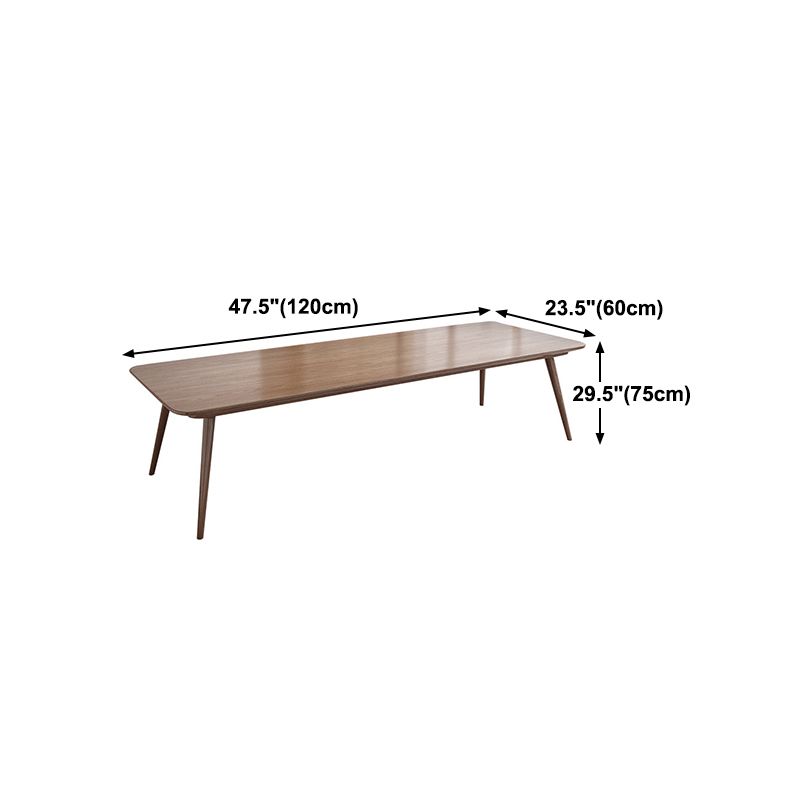 Pine Wood Top Dining Table Traditional Luxury Rectangle Table with 4 Legs