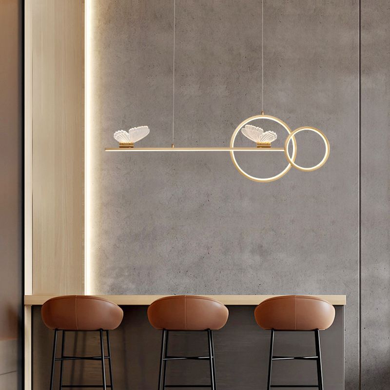 Gold Island Light Contemporary Pendant Lighting with Brass for Dining Room