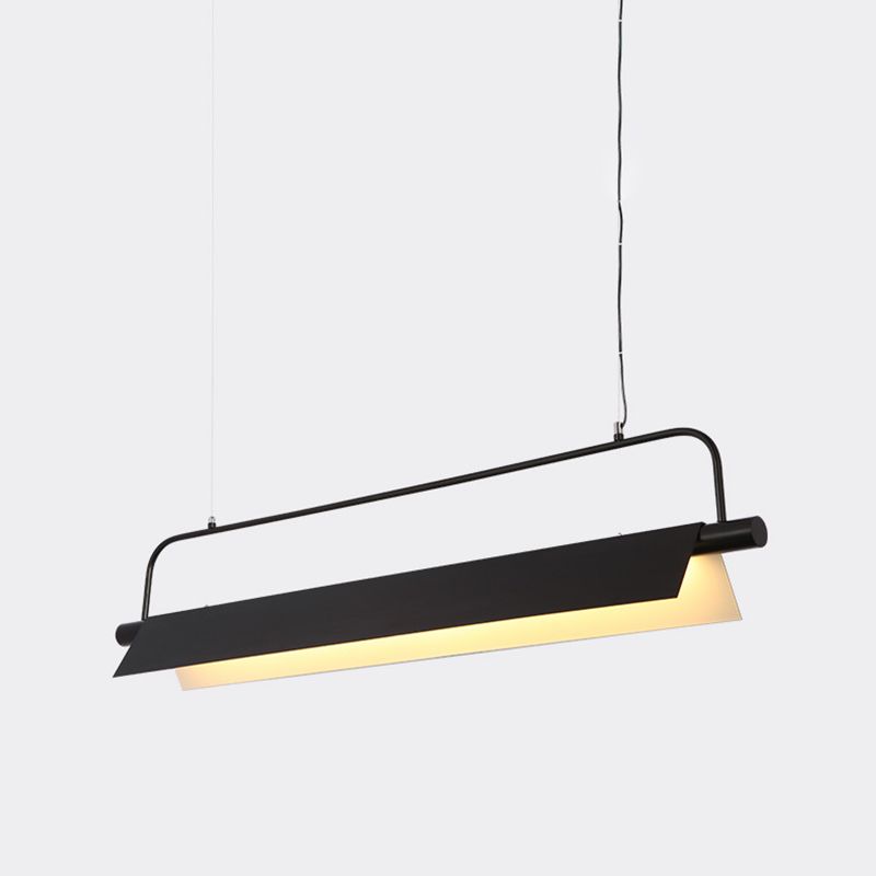 Nordic Metal Island Light Black 47.5" Wide LED Island Pendant for Dining Room