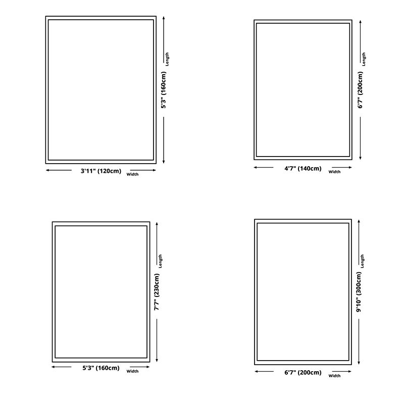 White Abstract Pattern Rug Modern Polyester Area Carpet Non-Slip Backing Rug for Home Decor