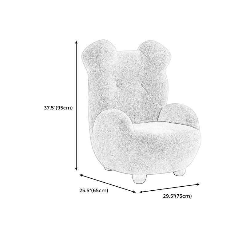 Wool Blend Arm Chair Basic Four Leg Accent Armchair for Living Room, Bedroom