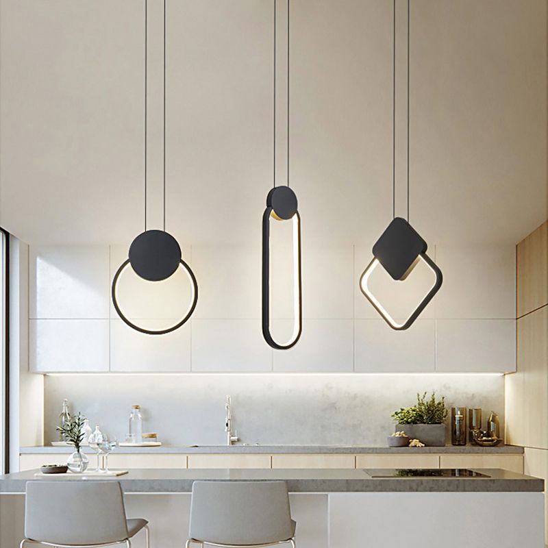 Geometric Suspended Lighting Fixture Modern Pendant Lighting for Dining Room