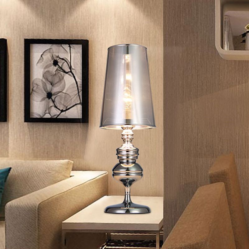 Postmodern Metal Table Lamp 1-Light Desk Light with Metal for Bedroom