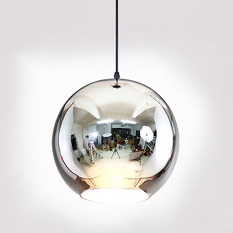 Forma de la pelota Luz colgante de vidrio Luz de colgante de estilo simple moderno para sala de estar