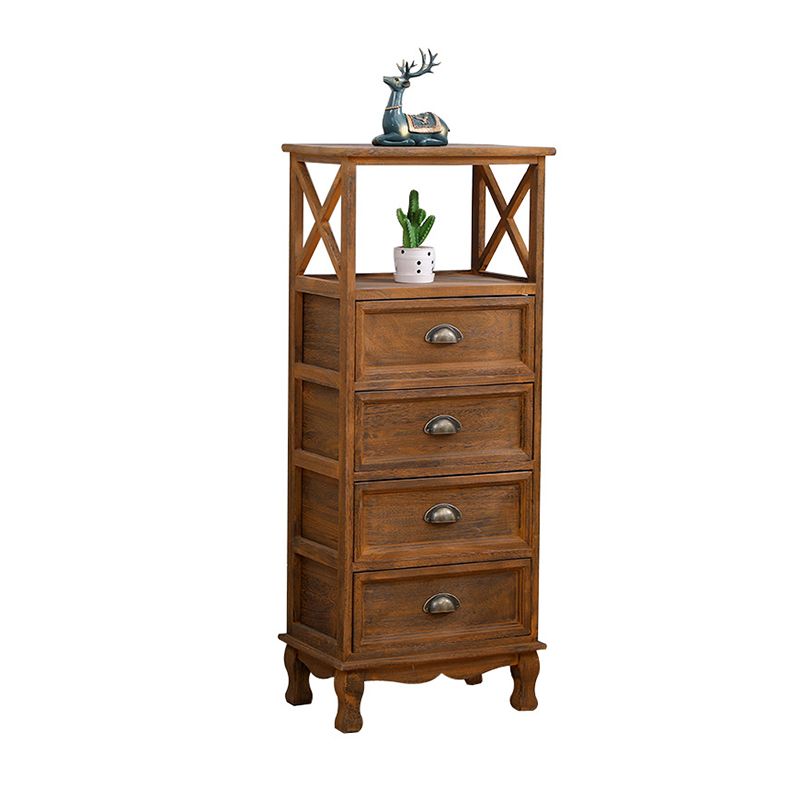 Coastal Storage Chest Solid Wood Dresser with 1/2/3/4 Drawers , 11.7 Inch Width