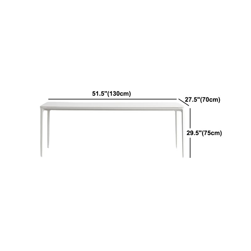 Modern White Dining Table Set 1/2/5/6/7 Pieces Rectangle Dinette Set with Sintered Stone