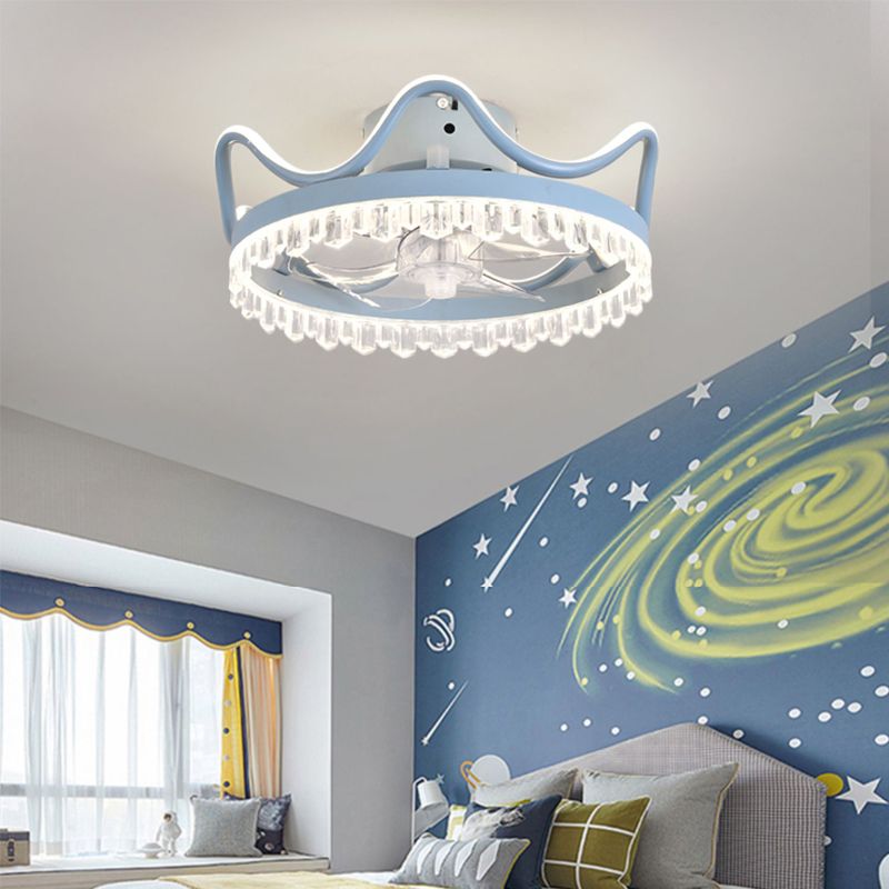 Ceiling Fan Lamp Nordic Style LED Ceiling Mounted Light for Bedroom