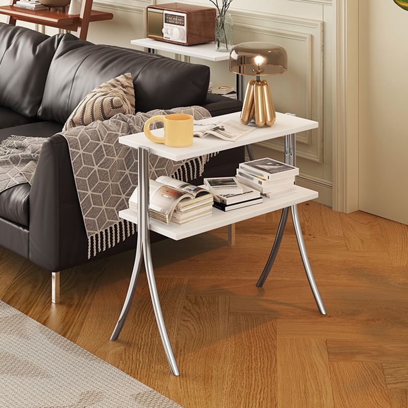 Modern Style Open Back Bookshelf Horizontal Bookcase with Shelves