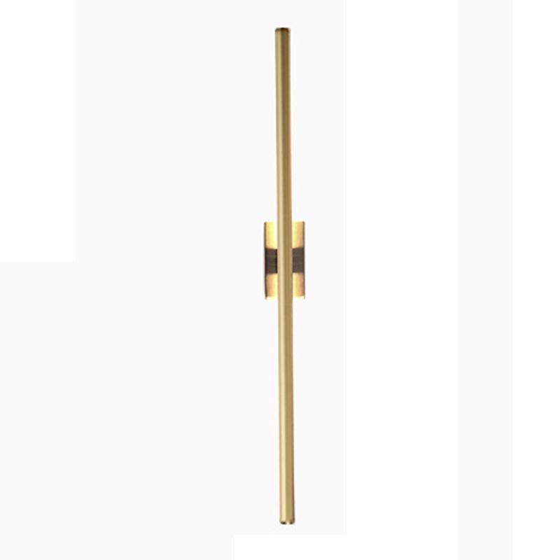 Contemporary Single Bathroom Vanity Light Black/Golden LED Metal Wall Light