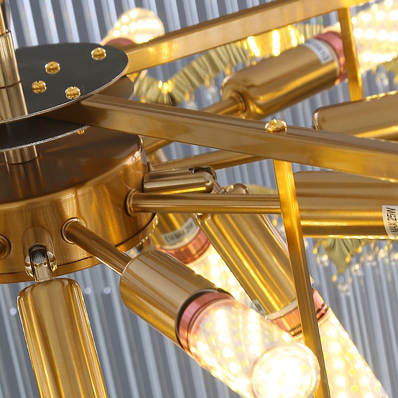 Accesorios de iluminación de araña circulares múltiples luces colgantes de vidrio de estilo moderno