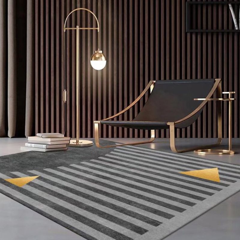 Gray Magnificent Rug Polyester Graphic Indoor Rug Washable Rug for Sitting Room